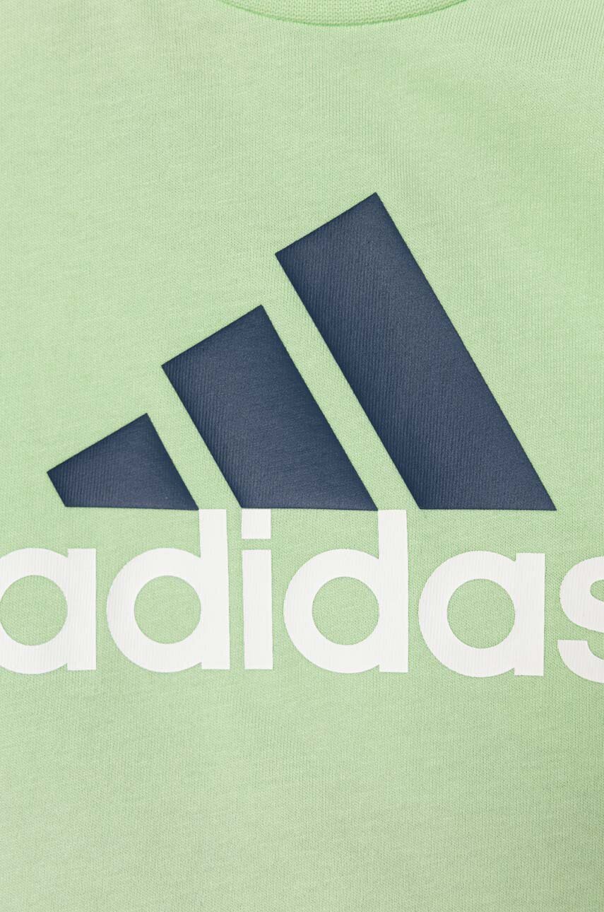 Detská bavlnená súprava adidas zelená farba | ANSWEAR.sk