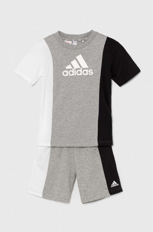 adidas komplet dziecięcy nadruk szary IQ4134