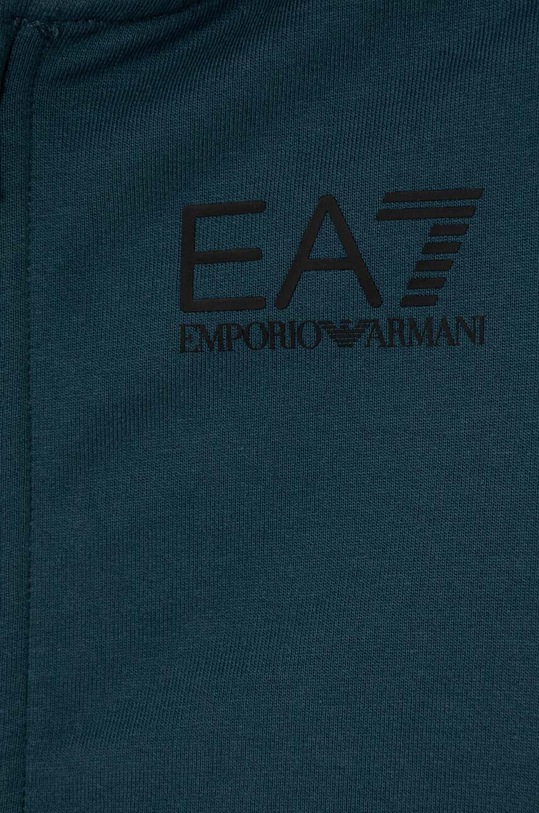 Chłopiec EA7 Emporio Armani dres bawełniany dziecięcy 3DBV55.BJ05Z turkusowy