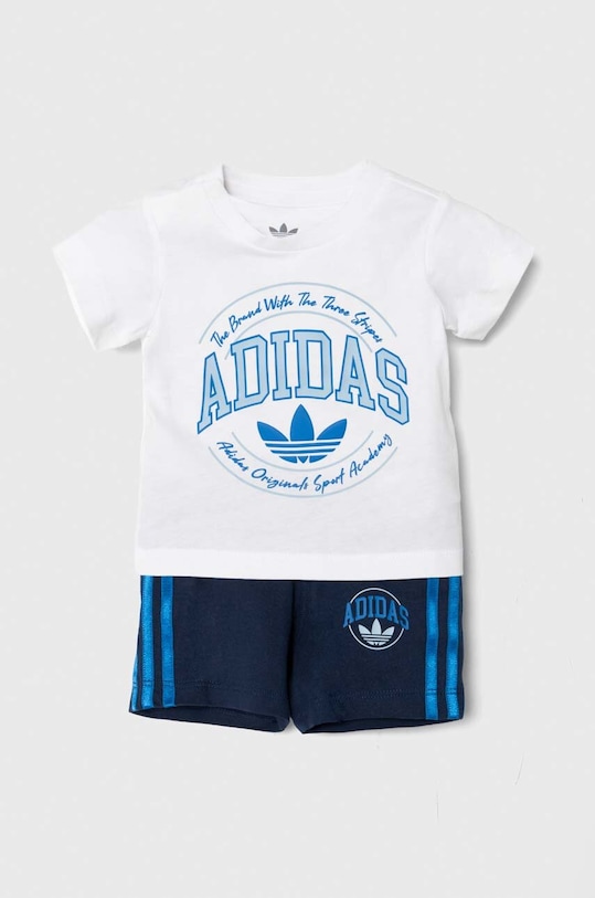 adidas Originals komplet bawełniany niemowlęcy dzianina granatowy IT7273