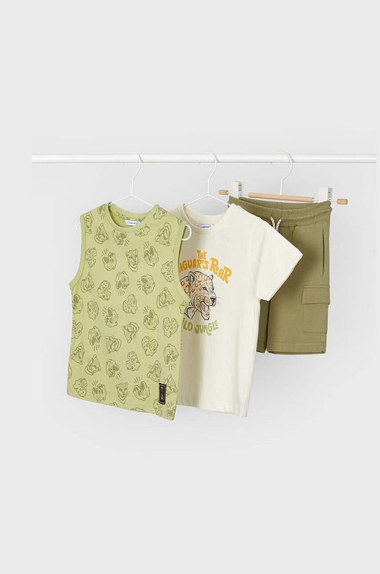 Παιδικό βαμβακερό σετ Mayoral στάμπα μπεζ 3604.5F.Mini.PPYH