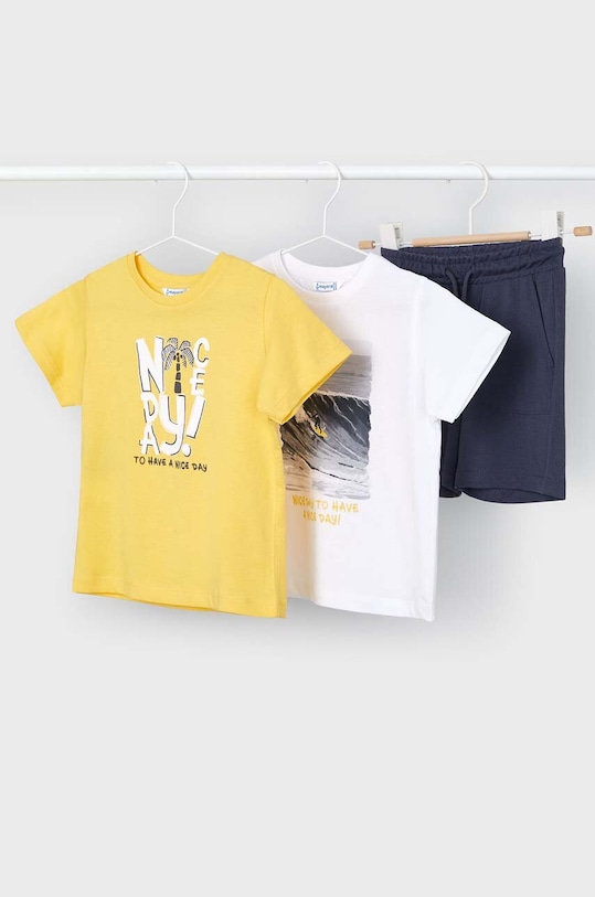 Παιδικό βαμβακερό σετ Mayoral στάμπα κίτρινο 3608.5J.Mini.PPYH