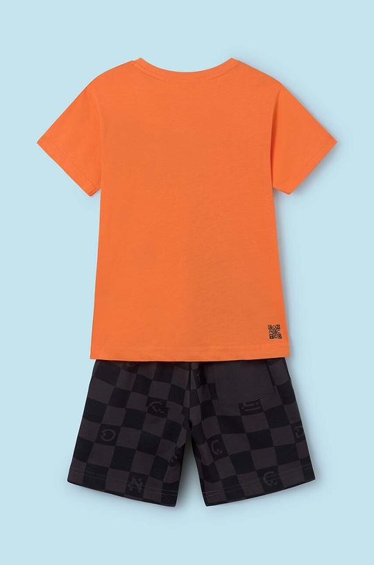 Detská bavlnená súprava Mayoral 6668.7D.Junior.PPYH oranžová SS24