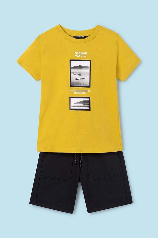 Παιδικό βαμβακερό σετ Mayoral 6670.7E.Junior.PPYH κίτρινο SS24