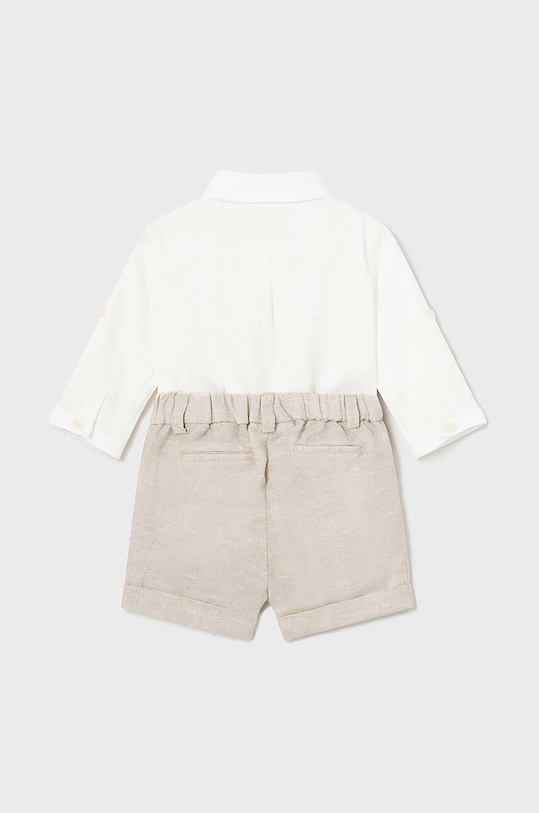 Mayoral Newborn komplet niemowlęcy z domieszką lnu 1220.1J.Newborn.PPYH beżowy SS24