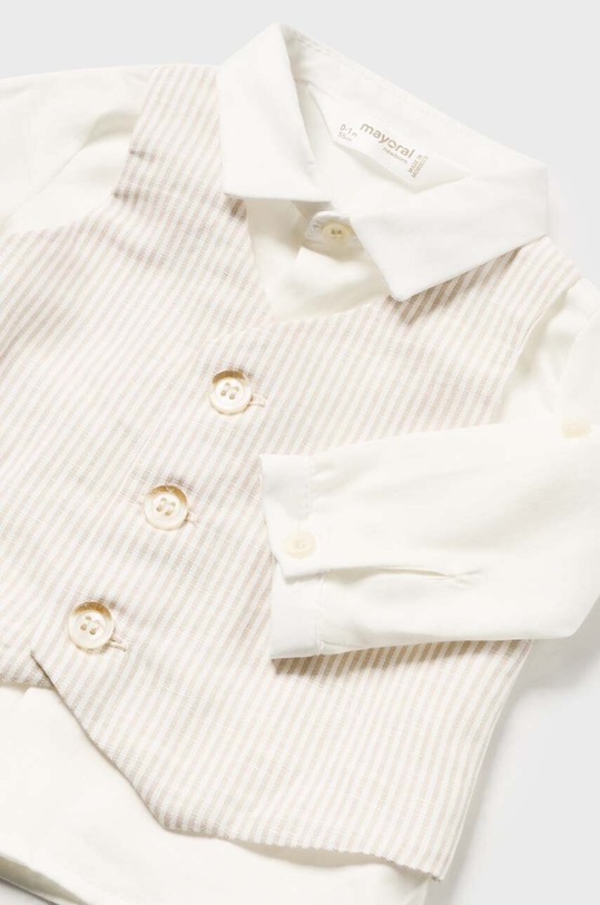 Chłopiec Mayoral Newborn komplet niemowlęcy z domieszką lnu 1220.1J.Newborn.PPYH beżowy