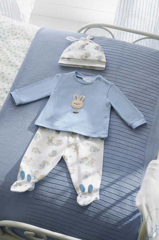 Kojenecká sada Mayoral Newborn potisk modrá 1532.1B.Newborn.PPYH