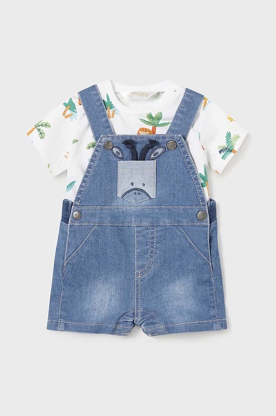 Mayoral Newborn komplet bawełniany niemowlęcy wzorzyste niebieski 1624.1G.Newborn.PPYH