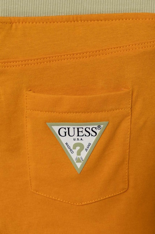 Guess komplet bawełniany niemowlęcy pomarańczowy I4GG00.K8HM3.PPYH