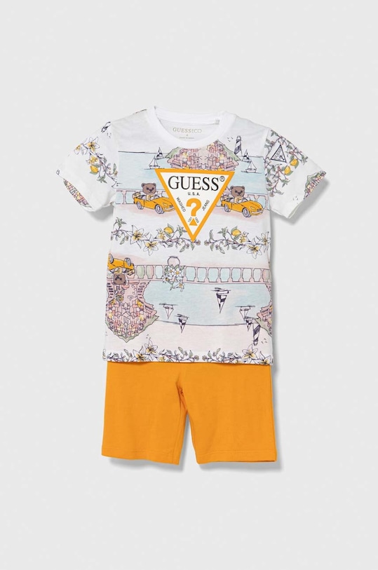 Детски памучен комплект Guess памук оранжев N4GG00.K8HM3.PPYH