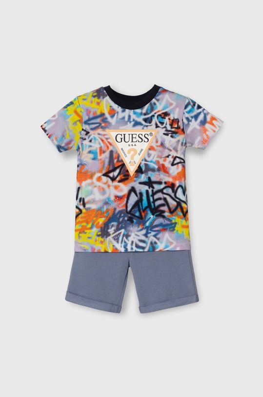 Guess komplet bawełniany dziecięcy nadruk multicolor N4GG12.K8HM3.PPYH