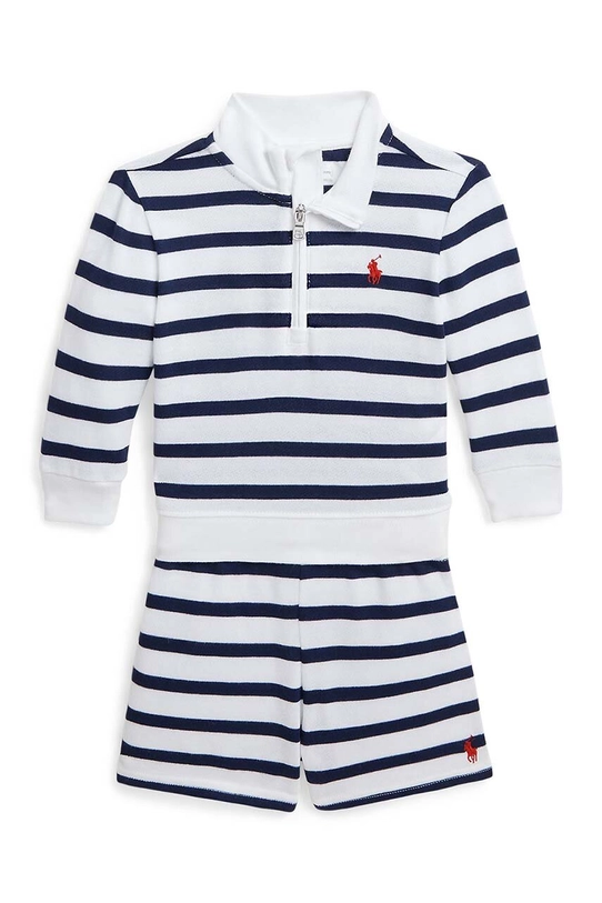 Pamučni komplet za bebe Polo Ralph Lauren pletivo mornarsko plava 320942256001