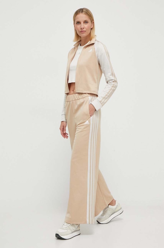 adidas dres wzorzyste beżowy IS0842