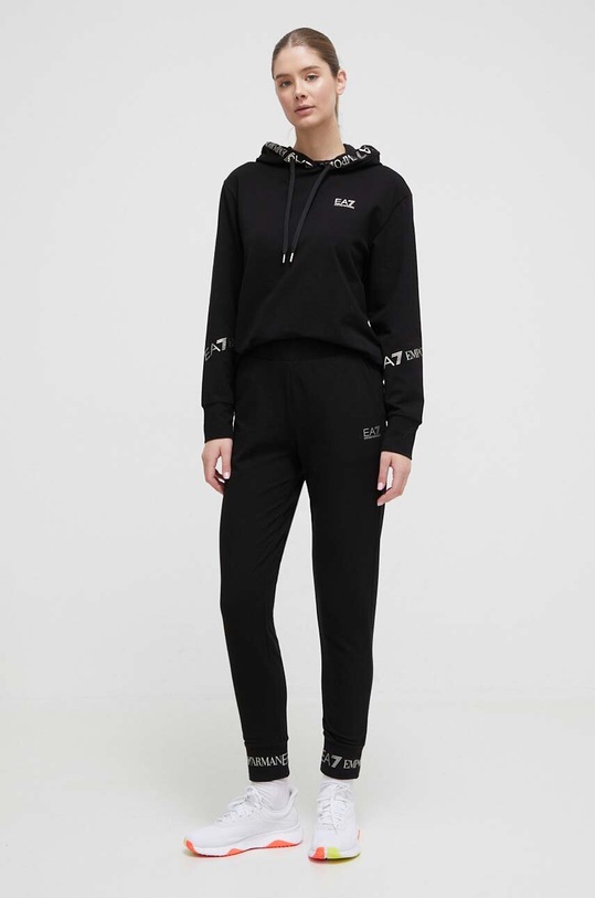 Tepláková súprava EA7 Emporio Armani s elastanom čierna 8NTV52.TJTXZ.0200