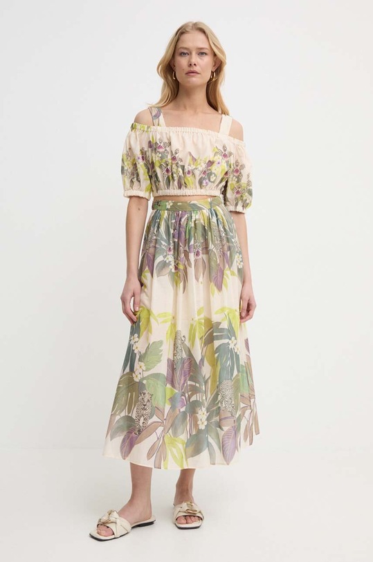 Twinset bluzka i spódnica wzorzyste multicolor 241TT2443