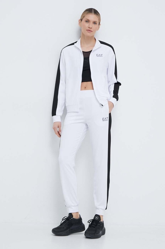 EA7 Emporio Armani dres dzianina biały TJFQZ.3DTV60.1100