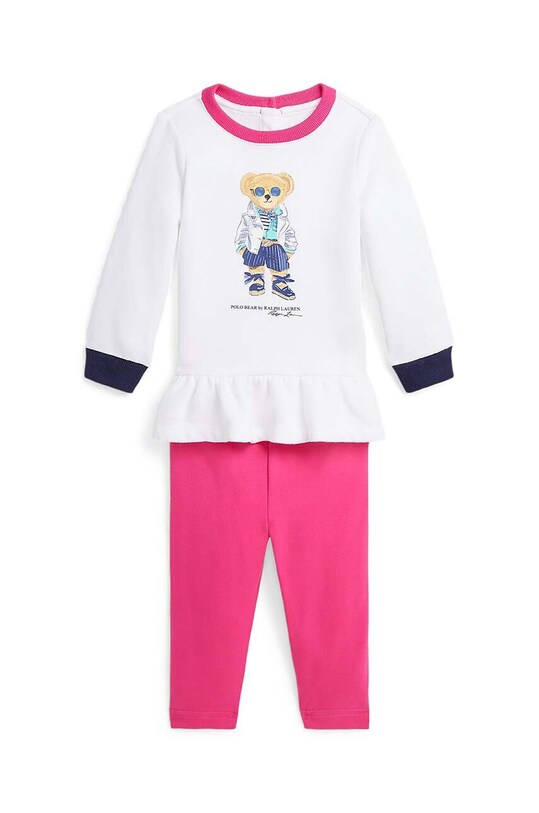 Polo Ralph Lauren komplet niemowlęcy dzianina różowy 310926452001