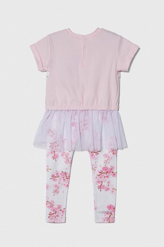 Guess komplet bawełniany dziecięcy K4RG04.KAN04.PPYH różowy SS24