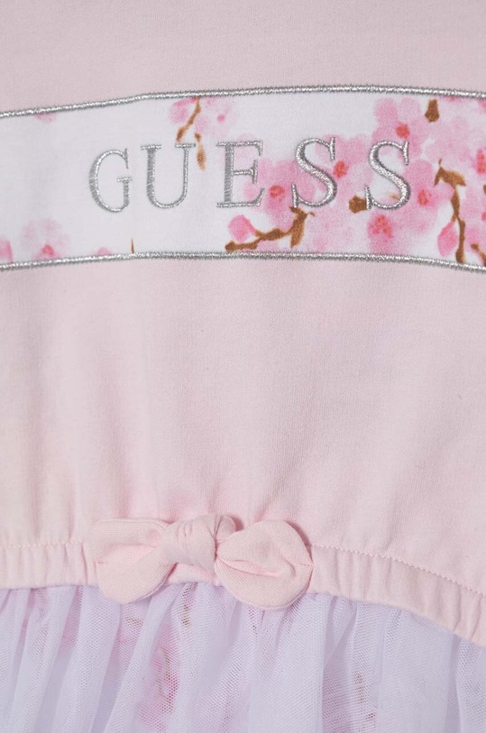 Guess komplet bawełniany dziecięcy różowy K4RG04.KAN04.PPYH