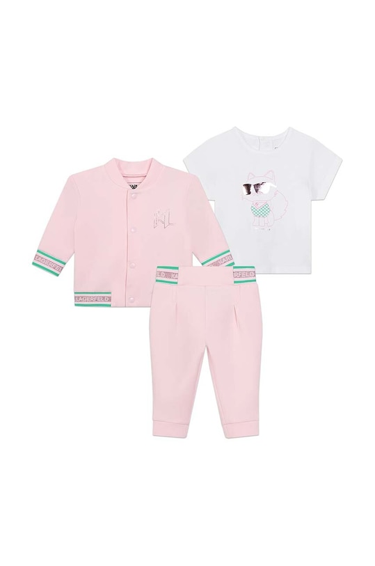 Karl Lagerfeld komplet niemowlęcy z elastanem biały Z30129.67.81