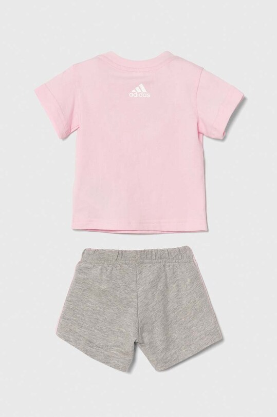 adidas komplet bawełniany dziecięcy IS2496 różowy SS24