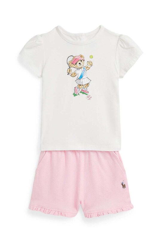 Polo Ralph Lauren set de bumbac pentru bebelusi bumbac alb 310944005001
