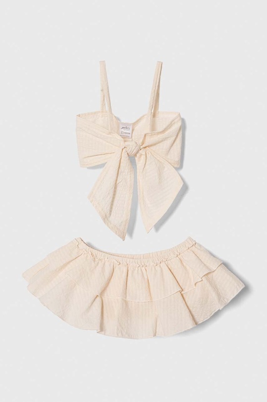Detská bavlnená súprava Jamiks bavlna béžová ELEONORE.Kompl.JLG225.G