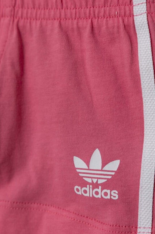 Дитячий бавовняний комплект adidas Originals рожевий IR6865