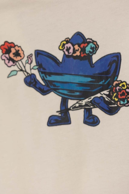 Detská bavlnená súprava adidas Originals béžová IR9640