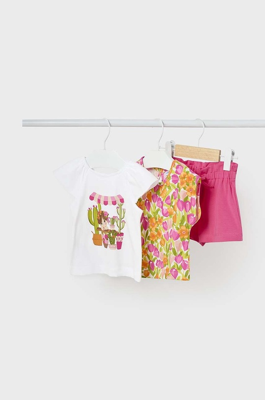 Mayoral set de bumbac pentru bebelusi cu modele roz 1229.4L.Baby.PPYH