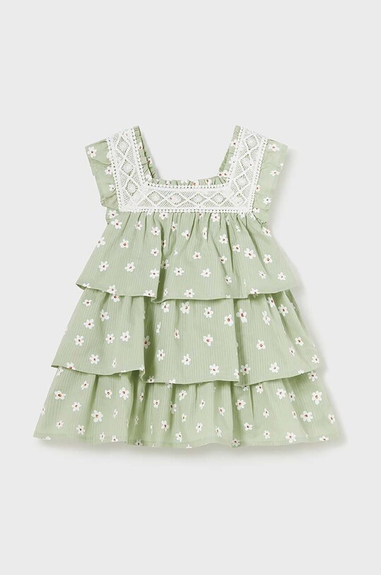 Mayoral rochie din bumbac pentru bebeluși mini verde 1922.4H.Baby.PPYH