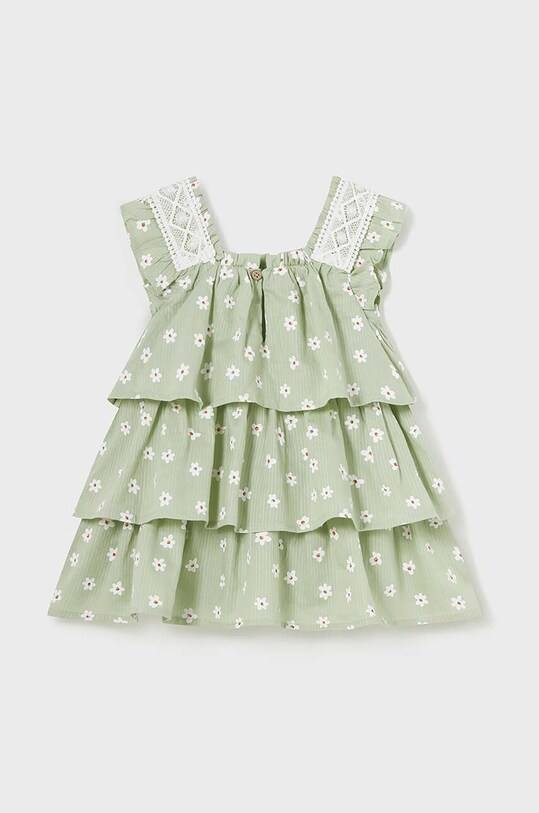 Mayoral rochie din bumbac pentru bebeluși 1922.4H.Baby.PPYH verde SS24