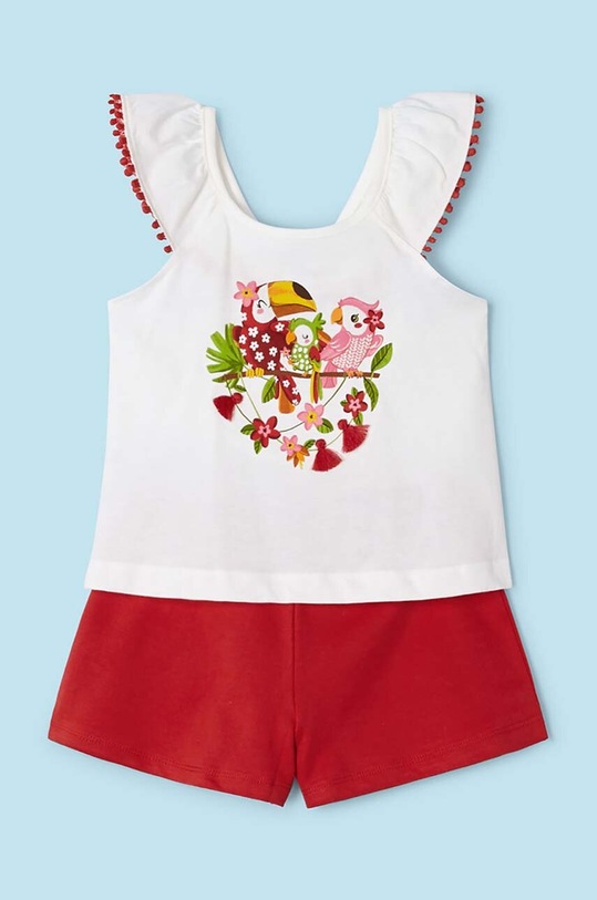 Dětská bavlněná souprava Mayoral 3261.6J.Mini.PPYH fialová SS24