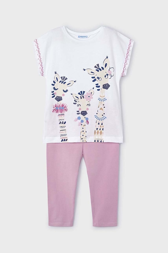 Παιδικό βαμβακερό σετ Mayoral στάμπα μωβ 3710.6N.Mini.PPYH