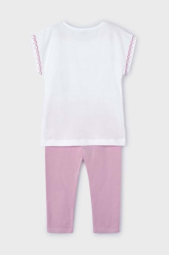 Παιδικό βαμβακερό σετ Mayoral 3710.6N.Mini.PPYH μωβ SS24