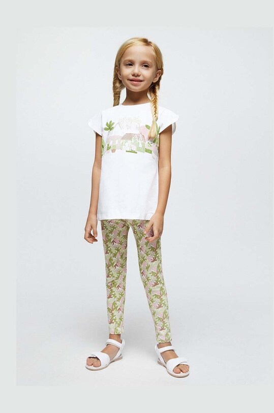 Mayoral set de bumbac pentru copii print verde 3797.6F.Mini.PPYH