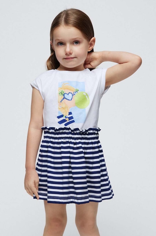 Παιδικό βαμβακερό σετ Mayoral βαμβάκι σκούρο μπλε 3958.6L.Mini.PPYH