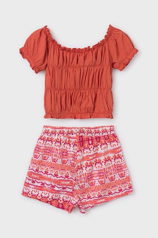 Παιδικό βαμβακερό σετ Mayoral 6292.8D.Junior.PPYH πορτοκαλί SS24