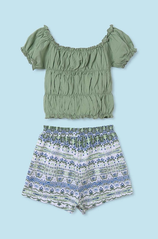 Κοριτσίστικα Παιδικό βαμβακερό σετ Mayoral 6292.8D.Junior.PPYH πράσινο