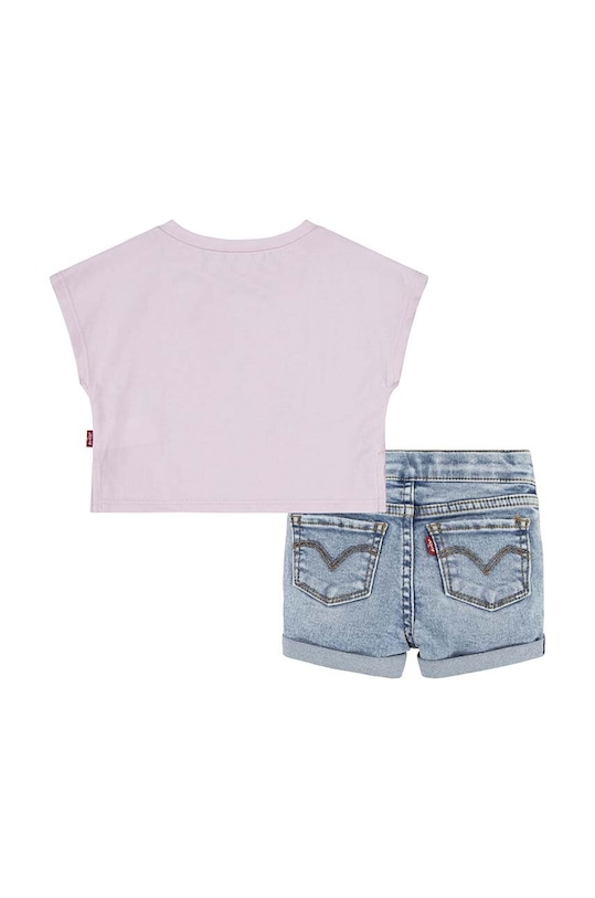 Комплект для немовлят Levi's LVG FLORAL DOLMAN TEE & SHORT 1EK065 рожевий SS24