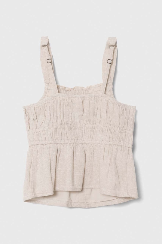 Dětský top Abercrombie & Fitch KI240.4001 béžová SS24