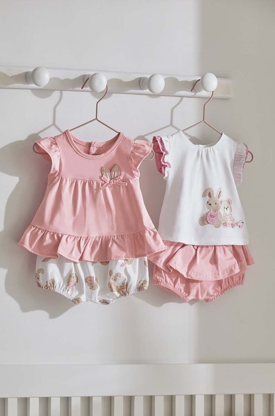 Mayoral Newborn komplet niemowlęcy 2-pack aplikacja różowy 1611.2C.Newborn.PPYH