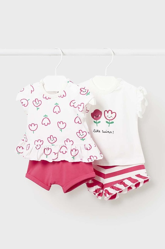 Mayoral Newborn komplet niemowlęcy 2-pack z elastanem czerwony 1612.2K.Newborn.PPYH