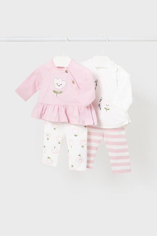 Mayoral Newborn komplet niemowlęcy 2-pack z elastanem różowy 1716.2J.Newborn.PPYH