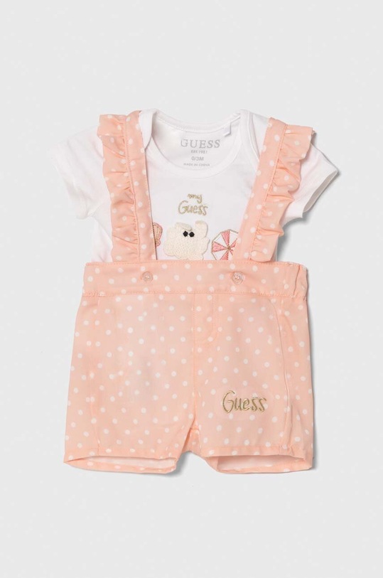Guess komplet niemowlęcy tkanina biały A4GG01.K6YW0.PPYH