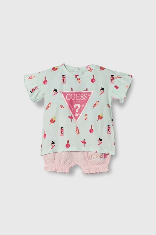Σετ μωρού Guess στάμπα τιρκουάζ A4GG19.K6YW3.PPYH