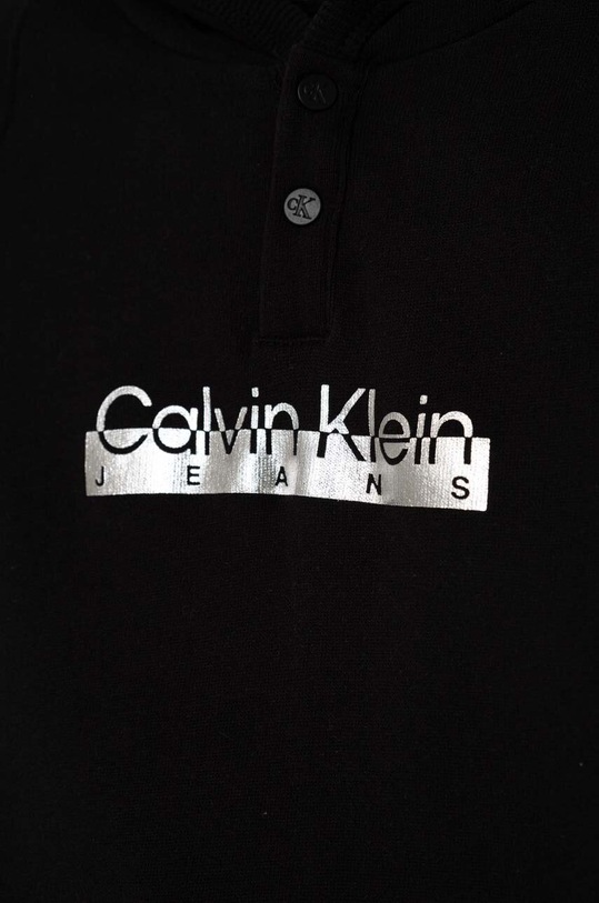 Detská bavlnená tepláková súprava Calvin Klein Jeans čierna IN0IN00143.PPYH
