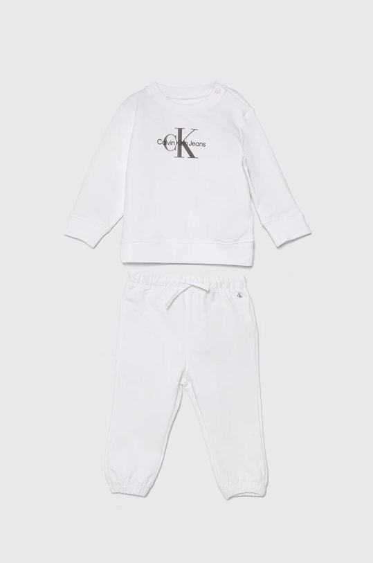 Dětská bavlněná souprava Calvin Klein Jeans IN0IN00011.PPYH bílá SS24