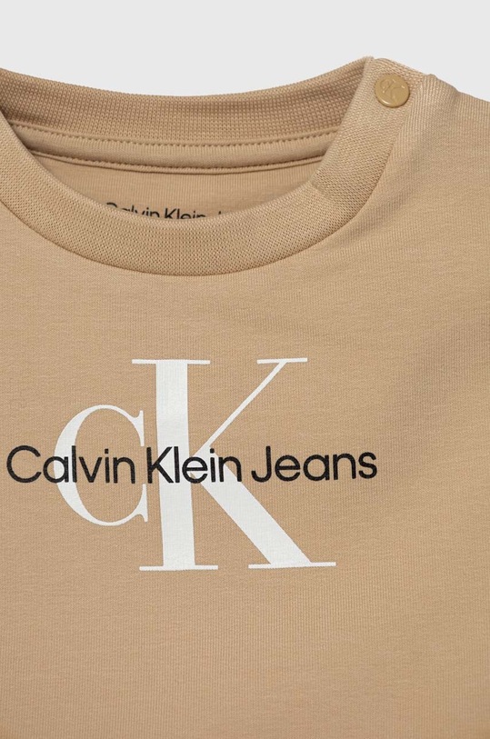 Calvin Klein Jeans komplet bawełniany niemowlęcy beżowy IN0IN00011.PPYH