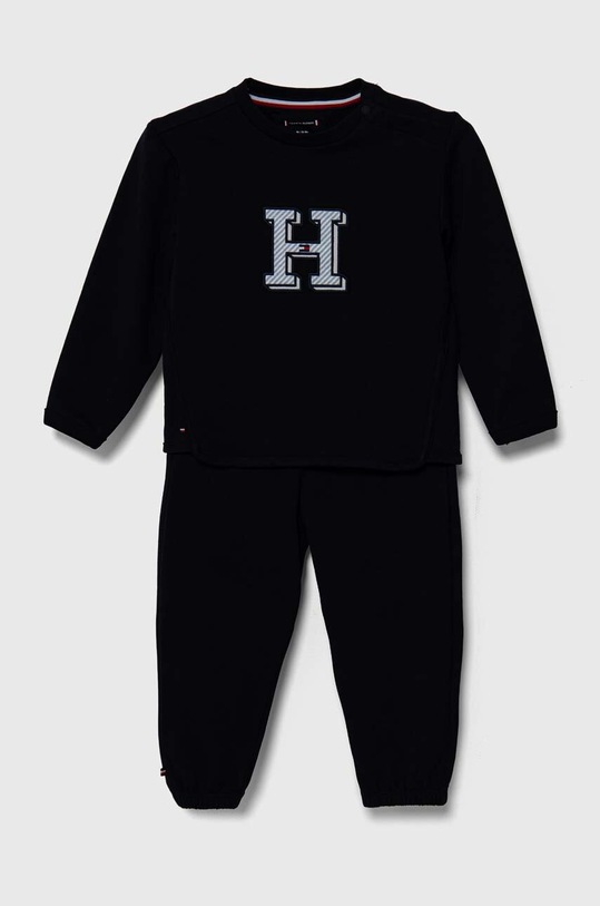 Tommy Hilfiger komplet niemowlęcy z elastanem granatowy KN0KN01769.PPYH